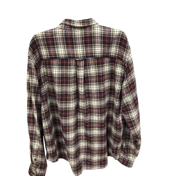 Woolrich Flannel Long Sleeve Button Down Shirt Multi Plaid Hiking Camp Men's XL - Picture 4 of 4